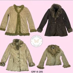 Y2K Longline Fur Coat – Retro Chic Outerwear (GRF-..