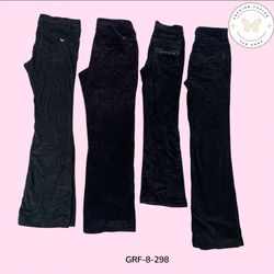 Y2K Vintage Black Corduroy Pants – Retro 2000s Str..