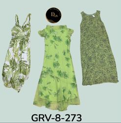 Vintage Y2K Green Floral Poly Dress | Timeless 90s..