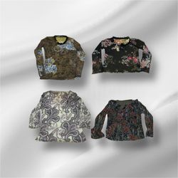 Y2k Style Mesh And Mix Tops
