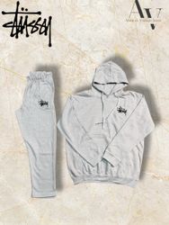 Stussy rework style tracksuits in gray