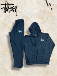 Stussy rework style black tracksuits
