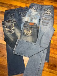 GB13 Y2k Embellished Flare Jeans