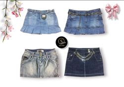 Y2K Denim Mini Skirts