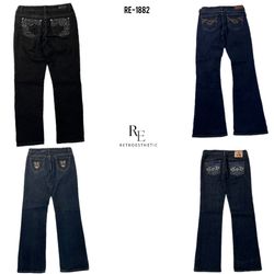 Y2K IT Girl Embellished Denim Jeans (RE-1882)