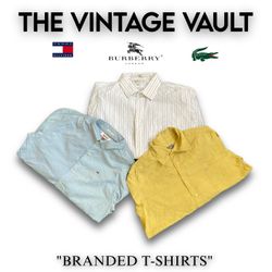 Tommy Lacoste And Burberry Shirts