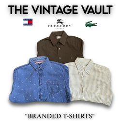 Tommy Lacoste and Burberry Shirts