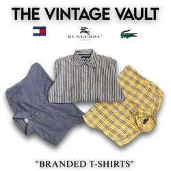 Tommy Lacoste And Burberry Shirts