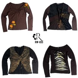 Y2K Unique Gothic Full Sleeve Tops(Rw-655)