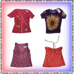 Sommer Pink & Blumen-Oberteile, Kleider, Rockmix (..