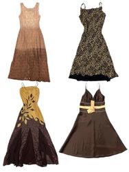 Beauté en marron ! Robes Y2k : S-1243