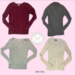 Retro Y2K Cable Knit Sweater – Timeless 2000s Fash..