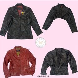 Vintage Y2K Leather Jacket – Edgy Retro Wardrobe M..