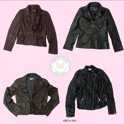 Edgy Y2K Leather Jacket – Classic Retro Wardrobe M..