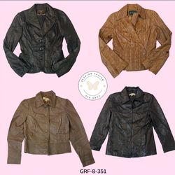 Authentic Y2K Leather Jacket – Vintage 2000s Fashi..
