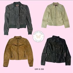 Authentic Y2K Leather Zipper Jacket – Iconic Early..