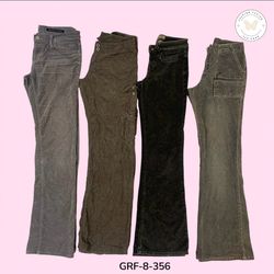 Y2K Vintage Gray Corduroy Pants – Classic 2000s St..