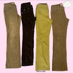 Retro Y2K Corduroy Trousers in Brown – Vintage 200..