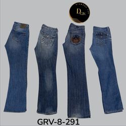 Jean flare bleu Y2K | Look rétro authentique des a..