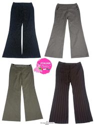 Pantalon poly évasé unique Y2K