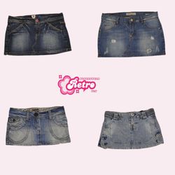 Jupe mini en denim classique Y2K Rp (août-85)