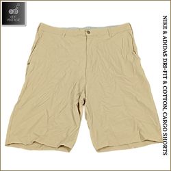 NIKE & ADIDAS DRI-FIT COTTON, CARGO SHORTS (BUNDLE..