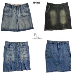 Y2K Paris Hilton Denim Midi Skirts (RE-1892)