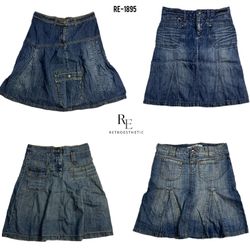 Y2K Paris Hilton Denim Midi Skirts (RE-1895)