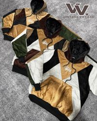 Stussy Rework Style Felpa con Cappuccio in Costina..
