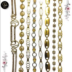 Y2K Golden Chain Belts