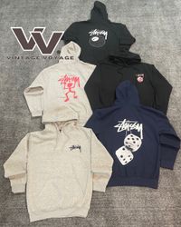 Sweat à capuche imprimé Stussy Rework Style - #278..