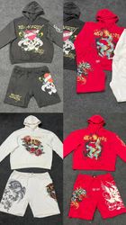 ED Hardy Herren-Sets - Passender Hoodie x Short
