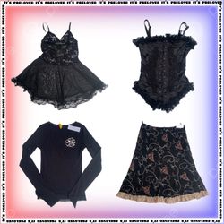 Dark Angle Grunge tops, vestidos, saias mix (SS-11..
