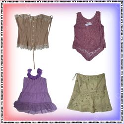 Blusas, vestidos, saias de Fairycore Fantasy (SS-1..