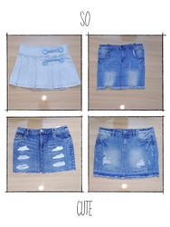 JA 0420 Unbranded Denim Mini Skirts