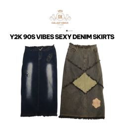Y2K 90s Vibes Sexy Denim Skirts