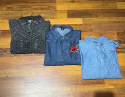 Camisa de Denim Estilosa GB38 Y2K