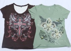 IQ0517 Y2k Throw Back Baby Tees