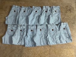 calça de denim estilo rework carhartt
