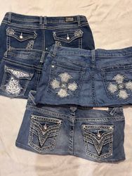 Gonne mini in denim Y2k