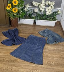 Beautiful long denim skirts