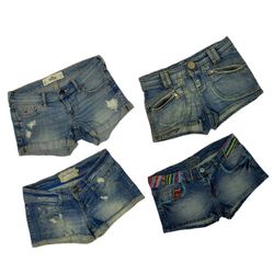 Y2K Britney Era Denim Micro Mini Shorts