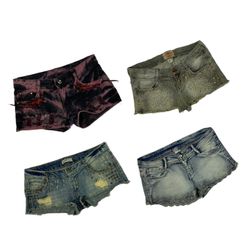 Y2K It Gril Unique Denim Short