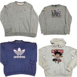 mix brand hoodie and sweatshirt