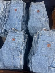 Rework style carhartt denim pant