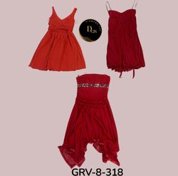 Robe en polyester rouge Y2K | Esthétique rétro-chi..