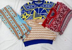 IQ0538 Y2k Playful Colourful sweaters