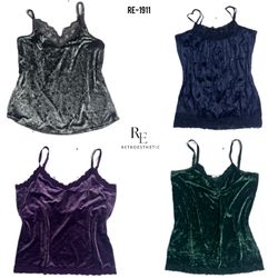 Y2K Pretty Girl Velvet Tops (RE-1911)