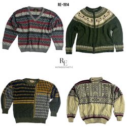 Y2K Vintage Coogi Style Mix Sweaters (RE-1914)