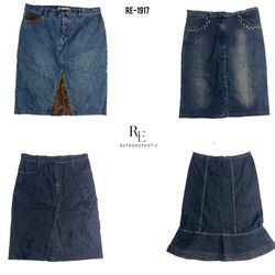 Y2K Britney Era Denim Midi Skirts (RE-1917)